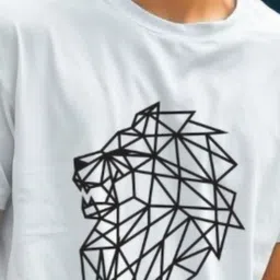 MaverIQ Men Geometric Printed Round Neck Cotton T-shirt image 4