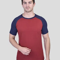 KRIMMPLE LOVE Men Colourblocked Round Neck Cotton T-shirt-picture-24