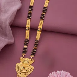 Bhanu diam Gold-Plated Brass Mangalsutra image 2