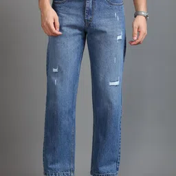Kolor Fusion Men Loose Mid-Rise Mildly Distressed Light Fade Jeans-image-95