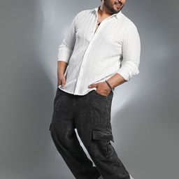Instafab Plus Size Men Comfort Vertical Striped Cotton Casual Shirt-picture-31