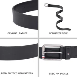 Tommy Hilfiger Men Textured Leather Formal Belt image 3