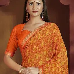 DIVASTRI Ethnic Motifs Printed Saree image 3