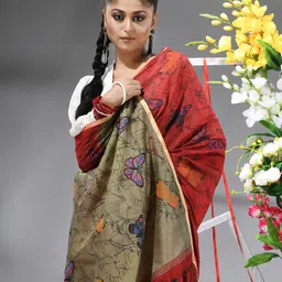 TANTLOOM Abstract Printed Saree-picture-23