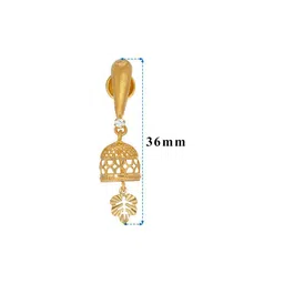 BHIMA 22K BIS Hallmark 916 Purity Yellow Gold Designer Elegant Earring image 3