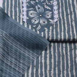 Meena Bazaar Floral Printed Unstitched Dress Material image 4