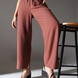 SHOWOFFFF Women Comfort Straight Fit Trousers-picture-31