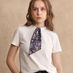RAREISM Women Printed Pockets T-shirt-image-79