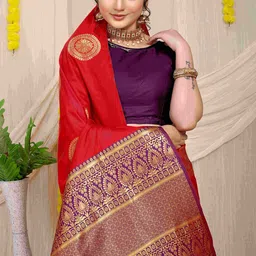 amirat Woven Design Zari Pure Silk Banarasi Saree image 2