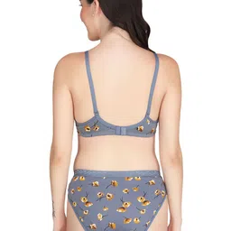 Liigne Pack Of 3 Printed Everyday Padded Bra Pure Cotton Lingerie Set image 3