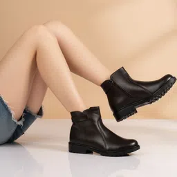 ELUXE PARIS Women Block-Heeled Regular Boots-picture-17