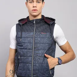 Monte Carlo Men Hooded Abstract Printed Casual Padded Jacket-picture-30