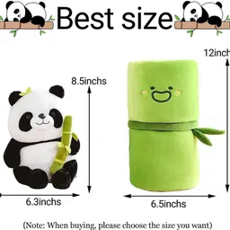gking Trending Soft Toy Bamboo Panda Plush With Keychain Gift For Kids,wife - 30 cm image 3