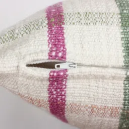 jamio firati White Cotton Checkered 18x18 inches Cushion Covers (Set of 5) image 4