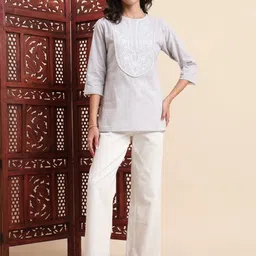AAYUMI Women Thread Work Pure Cotton Kurti-picture-30
