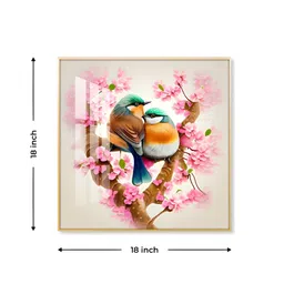 THE NEXT DECOR Avian Harmony Glass Finish Square Wall Art image 4