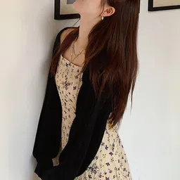 Outzidr Women Full Sleeve Cropped Slouchy Cardigan image 3