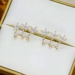 Celestria Gold-Plated Contemporary Studs Earrings image 3