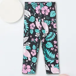 max Girls Printed Cotton Ankle Length Leggings-picture-33