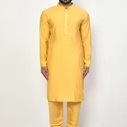 Simaaya Men Solid Kurta with Pyjama-picture-28