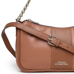 French Connection Women Solid Baguette Shoulder Bag image 3