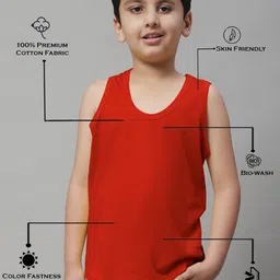 Friskers Boys Pack Of 2 Cotton Basic Vests 070525KDC-01-03 image 3