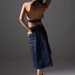 Miss Chase High Rise Straight Midi Skirt image 2