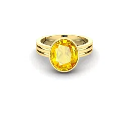 RRVGEM Yellow Sapphire Pukhraj Gem Finger Ring-picture-19