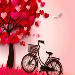 BELLA TRUE Red & Pink 2 Pieces Abstract Printed Door Curtains image 2