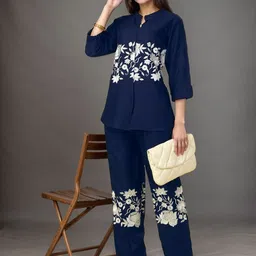 HERE&NOW Embroidered Tunic With Palazzo Co-Ords-picture-4