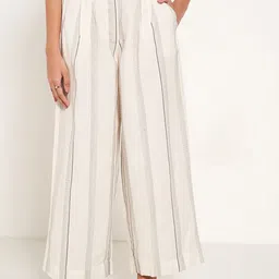 AKKRITI BY PANTALOONS Women High-Rise Pleated Trousers-picture-36