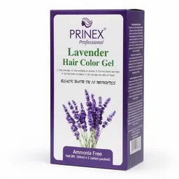 prinex Professional 1000ML LAVENDER Hair Gel Color Ammonia Free (10 Minutes) , Natural Black image 5