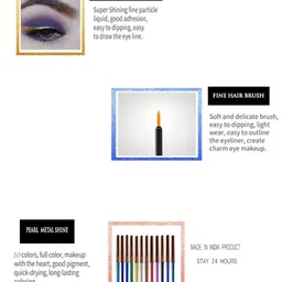 BIGWIG GALLERIA Waterproof Liquid Eyeliner With Vitamin E - 10 ml - Red image 4