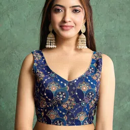 All About You Pure Georgette Saree with Heavy Embroidered Blouse Piece image 5