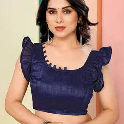 BerMondsey Designer Georgette Plain Saree image 2