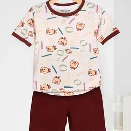 HELLCAT Boys Animal Graphic Printed Short Sleeves T-Shirt With Shorts-picture-43