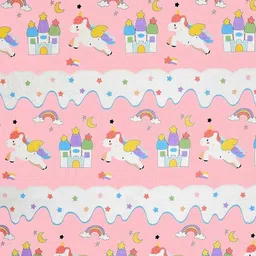WEAVE AND DECOR Pink Cartoon Characters 300 TC Single Bedsheet with 1 Pillow Covers image 5