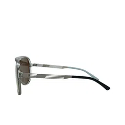 Opticsfit Unisex Aviator Sunglasses with Polarised and UV Protected Lens 3020-GreyGold image 3