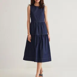 Trendyol Women Fit and Flare Cotton Midi Dress-picture-28
