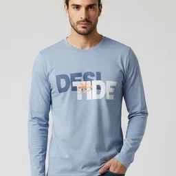 SANDPIPER Men Typography Printed Round Neck T-shirt-image-97