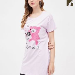 Christy World Women 2 Printed Extended Sleeves Applique T-shirt-picture-1