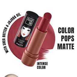 ELLE 18 Color Pops Matte Moisturising Lipstick with Shea Butter - Brown Temptation-image-83