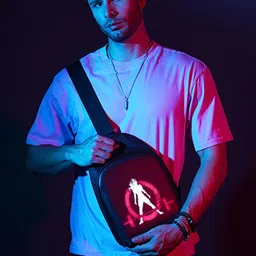 Hookaba Unisex Graphic LED Waterproof IPX5 Crossbody Backpack-picture-28