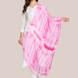 Dupatta Bazaar Abstract Dyed Shibori Chiffon Dupatta-image-75