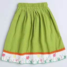 MANY FROCKS & Girls Printed Ready to Wear Lehenga Blouse With Dupatta image 4