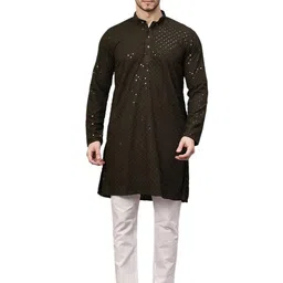 Floura Men Embellished Sequinned Kurta-picture-13