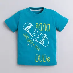 Tiny Toonzzz Boys Pack of 3 Graphic Printed Round Neck Pure Cotton T-shirts image 4