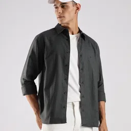 Calvin Klein Jeans Spread Collar Relaxed Fit Pure Cotton Casual Shirt-picture-31