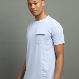 FROSEN FOX Men Self Design Round Neck T-shirt image 3