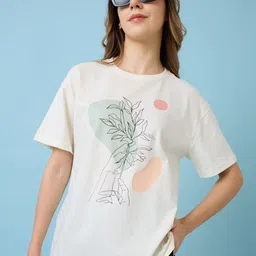 Mast & Harbour Women Printed T-shirt-picture-25